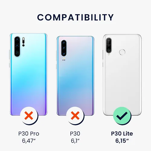 Miniatura 6 de kwmobile Funda compatible con Huawei P30 Lite - Funda protectora de silicona TPU suave y delgada - Arándano