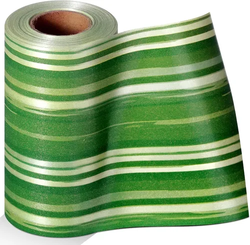 Miniatura 10 de Syhood Cinta de satén de polietileno para exteriores, decoración floral para manualidades, diseño de hojas de Aspidistra, Pascua, vacaciones