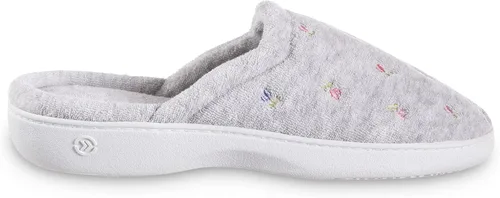 Miniatura 6 de isotoner Pantuflas de rizo para mujer con espuma viscoelástica para mayor comodidad en interiores y exteriores