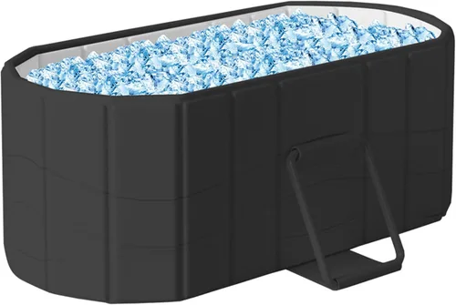 Miniatura 8 de Bañera aislada portátil de 59 pulgadas, bañera de hielo para atletas, bañera sin inflado para ducha, bañera de hielo con cubierta, baños en casa