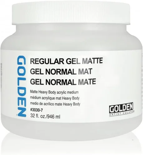 Miniatura 4 de GOLDEN Regular Gel Matte, tarro de 32 fl. oz, gel acrílico profesional, semitransparente