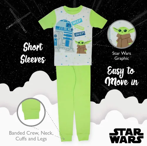 Miniatura 4 de Star Wars Conjunto de pijama de algodón ajustado de 2 piezas para niño