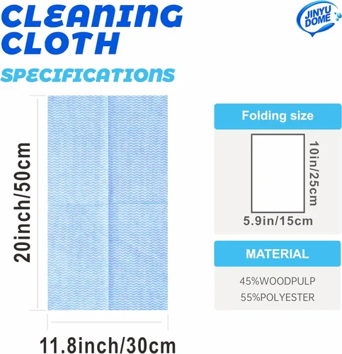 Miniatura 2 de Handi Wipes - Paños reutilizables, rollo de toalla de limpieza de cocina desechable azul, paño en J resistente, 100 unidades azul 100