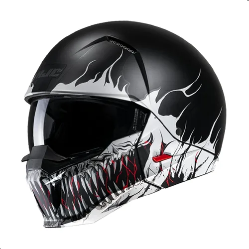 Miniatura 5 de Casco de motocicleta de cara abierta HJC i20 Scraw, aprobado por DOT (MC10SF, XS)