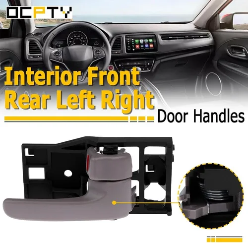 Miniatura 2 de OCPTY Manijas de puerta interiores delanteras y traseras del conductor izquierdo del pasajero lado derecho de repuesto para Toyota Sequoia 2001-2007