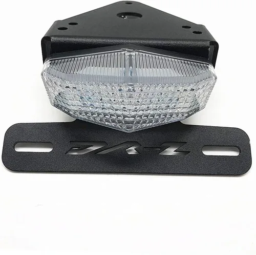 Miniatura 3 de Soporte de matrícula, eliminador de guardabarros, organizador trasero, luces LED de freno y señal de giro para Suzuki DRZ400 S/SM DR-Z (Transparente)