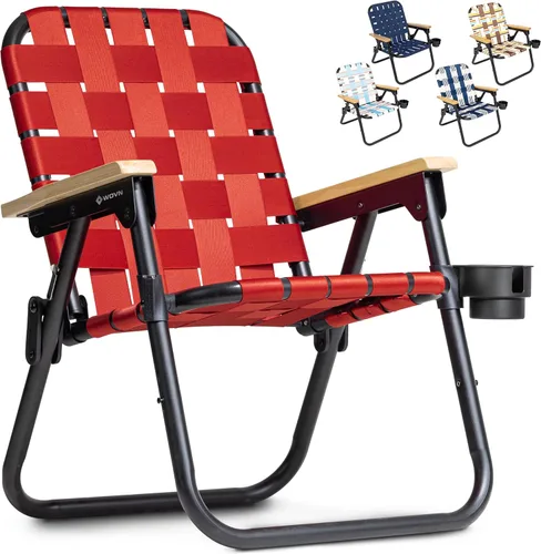 Miniatura 9 de GoSports WOVN - Silla de playa tipo mochila – 9 estilos disponibles – Silla de camping plegable de primera calidad Lido