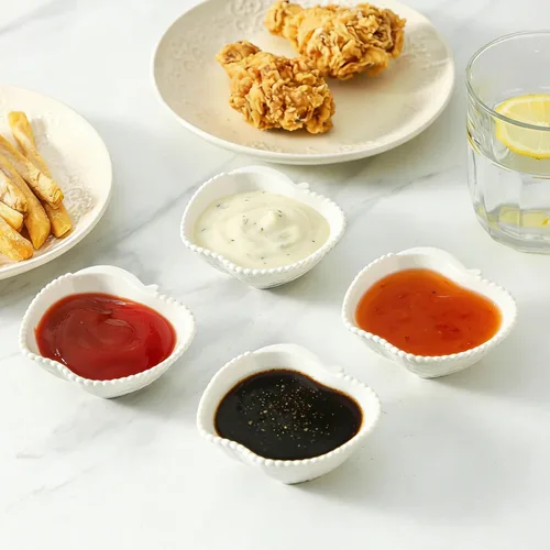 Miniatura 4 de UIBFCWN Paquete de 12 cuencos de cerámica para salsa, platos de salsa de soja de 2 onzas, cuencos/platos de salsa blanca, cuencos para pellizcar