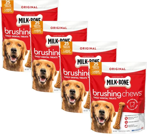 Miniatura 17 de Milk-Bone Original Masticables para Cepillar, 35 Golosinas Dentales Diarias para Perros de Tamaño Pequeño/Mediano, Acción de Frotamiento Ayuda a