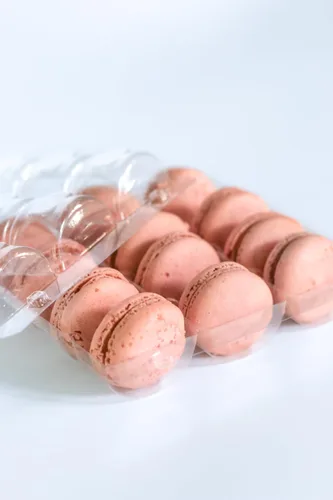 Miniatura 11 de Vend Exchange - Recipientes de plástico transparente para macarrones, se adapta a 6 macarons (paquete de 15)