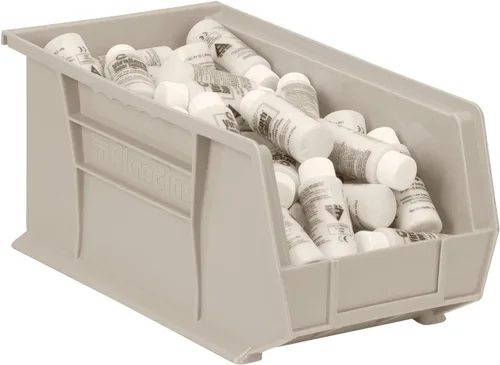 Miniatura 7 de Akro-Mils 30240 - Contenedores apilables de plástico, 15 pulgadas por 8 x 7 pulgadas, color morado, pack de 12 unidades. Piedra