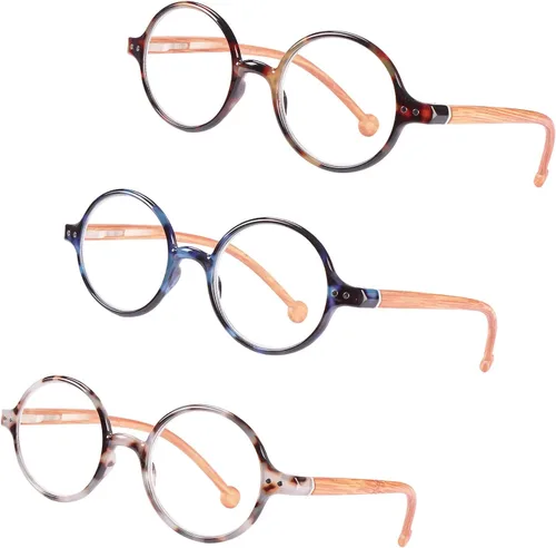 Miniatura 19 de Gafas de Lectura Redondas para Mujeres y Hombres con Bloqueo de Luz Azul, Lectores Circulares Unisex Ultraligeros, Gafas de Lectura sin Prescripción