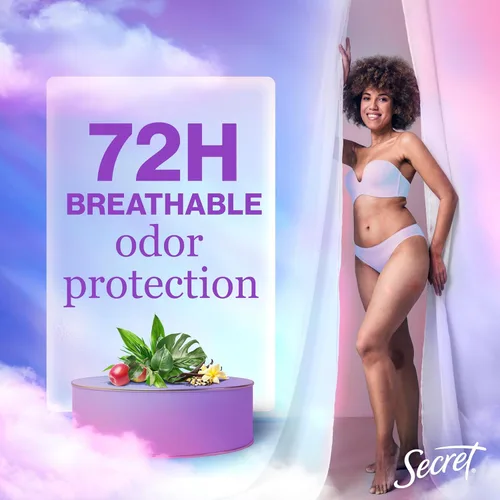 Miniatura 3 de Secret Desodorante antitranspirante fresco para mujer, protección transpirable contra el sudor y el olor durante 72 horas, frescura instantánea
