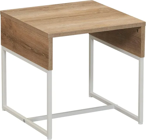 Miniatura 19 de Household Essentials Mesa de centro de grano Ashwood con base de hierro negro