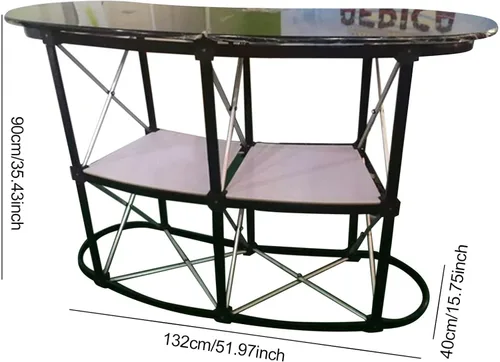 Miniatura 2 de YIYIBYUS Promoción Pop Up Display Table Trade Show - Salón Recepción Mostrador Promoción Venta al por menor, Recepción Mostrador Iluminado Recepción