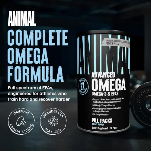 Miniatura 2 de Animal Advanced Ácidos grasos Omega 3 - 3500 mg EPA DHA Aceite de pescado Omega 3 Suplemento para mujeres y hombres Mezcla de alta potencia con CLA