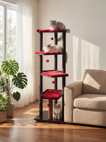Miniatura 3 de FourFurPets Árbol para gatos resistente, árbol de gato de 67.7 pulgadas para gatos de interior grande y adulto, torre moderna para gatos grandes