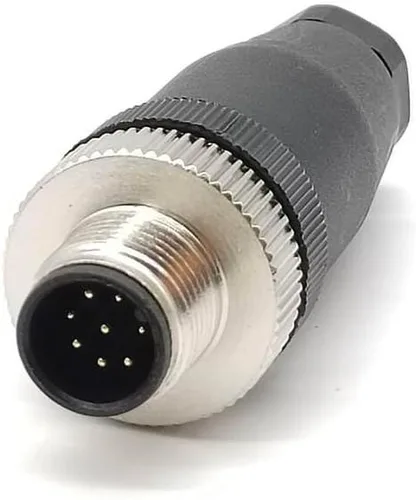 Miniatura 16 de Elecbee Conector de cable M12 Circular Impermeable Enchufe de Aviación Terminación de Tornillo Instalable en Campo Desapantallamiento Recto