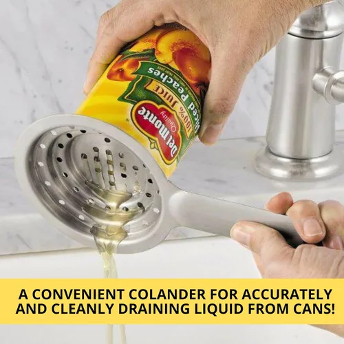 Miniatura 7 de Colador universal para latas de acero inoxidable, pequeño multiusos de grado alimenticio para latas grandes y pequeñas, colador de acero inoxidable