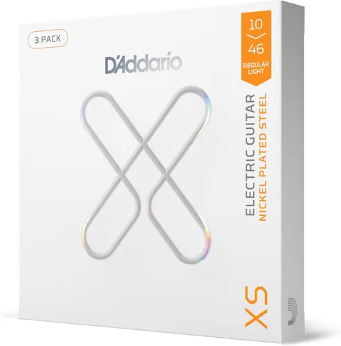Miniatura 20 de D'Addario - Cuerdas de guitarra eléctrica con revestimiento de níquel XS, XSE1156, calibre Med Top/X-Heavy Bottom 11-56, juego de 6 cuerdas, paquete