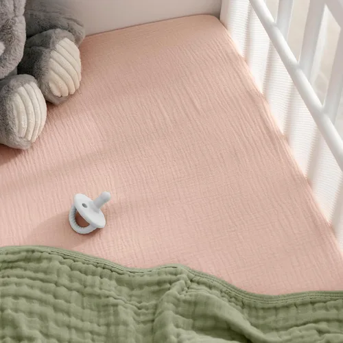 Miniatura 5 de Comfy Cubs Sábana de Moisés de Muselina - Tela 100% Algodón Suave, Transpirable y Delicada para la Piel Sensible del Bebé - Ajuste Universal