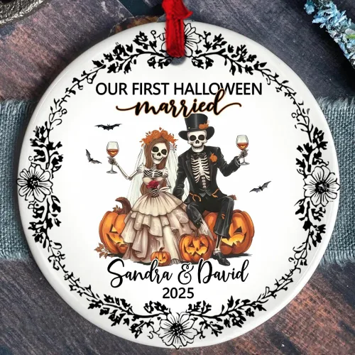 Miniatura 21 de Adorno personalizado de cerámica para parejas, adornos personalizados, regalo romántico de boda, regalo romántico para parejas, regalos de despedida