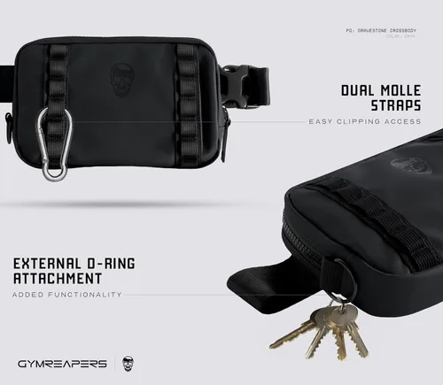Miniatura 4 de Gymreapers Bolsos cruzados pequeños de viaje para hombres y mujeres con bolsillo oculto, riñonera cruzada impermeable para hombres con cinturón