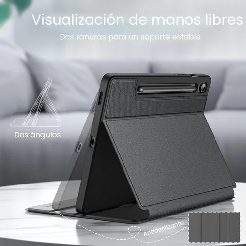 Miniatura 3 de JETech Funda para Samsung Galaxy Tab S10 Lite / S10 FE / S9 FE 10.9 Pulgadas con Soporte para Lápiz S, Funda Folio Delgado con Soporte y Visor Negro