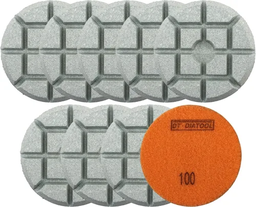Miniatura 33 de DT-DIATOOL Almohadillas de pulido de diamante para piso, resina de terrazo, diámetro del suelo, grano de 4 pulgadas, 800 unidades, 6