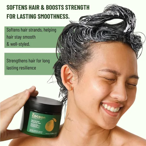 Miniatura 2 de Cocoon Original Viet Nam Pomelo Mascarilla capilar para cabello seco y dañado, tratamiento capilar acondicionador profundo con aceite esencial