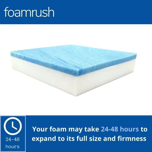 Miniatura 3 de FoamRush Cojín cuadrado de espuma viscoelástica de gel de 3 x 30 x 30 pulgadas, firmeza media