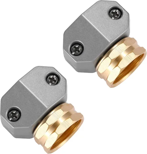 Miniatura 2 de Acoplamiento hembra de zinc y aluminio, se adapta a todos los accesorios de reparación de manguera de jardín de 5/8 pulgadas y 3/4 pulgadas, paquete