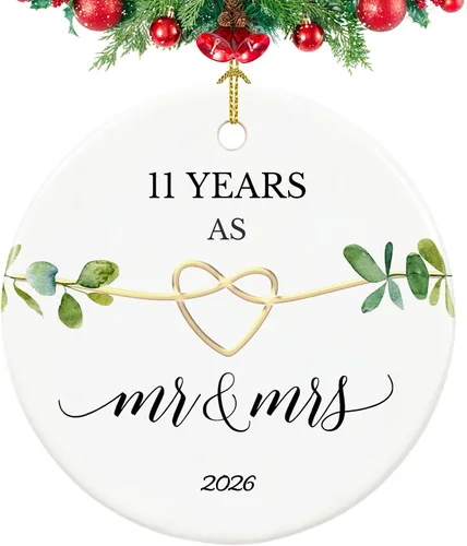 Miniatura 17 de Adorno de 50 aniversario, regalos para aniversario de boda de 50 años, regalos de boda 50 para padres, parejas, 2.9 pulgadas, cerámica de 50 años