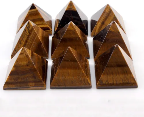 Miniatura 8 de Cristal curativo de chakras tallado en pirámide natural de 1.5 pulgadas, piedra preciosa Reiki, desviación de radiación, decoración del hogar