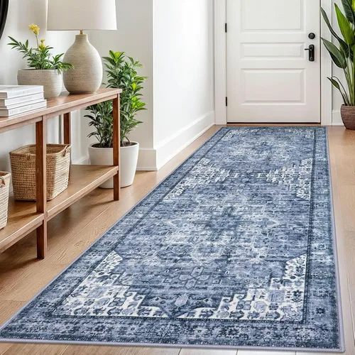Miniatura 153 de SIILOOM Alfombra lavable de 2 x 3 pies, alfombra suave color taupe ceniza para entrada, tapete antideslizante para puerta de interior, tapete