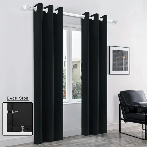 Miniatura 2 de Pickluc - Cortinas opacas con ojales para dormitorio, cortinas que bloquean la luz, aisladas térmicamente, reducción de ruido, 42 pulgadas de ancho