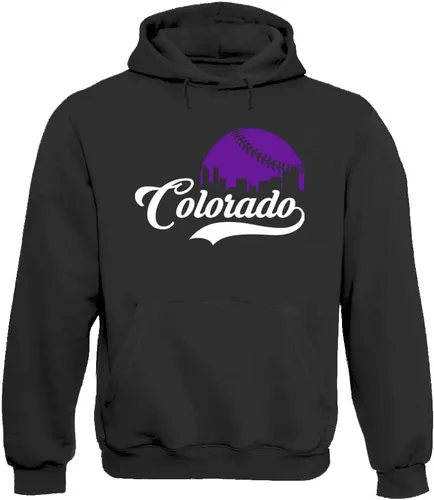 Miniatura 32 de Xtreme Apparrel Cityscape Skyline - Sudadera con capucha para hombre para fanáticos del béisbol