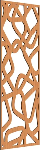 Miniatura 106 de Acme Paneles de pared decorativos de madera con calado, 9 3/8 pulgadas de ancho x 24 3/8 pulgadas de alto x 1/4 de alto, roble rojo