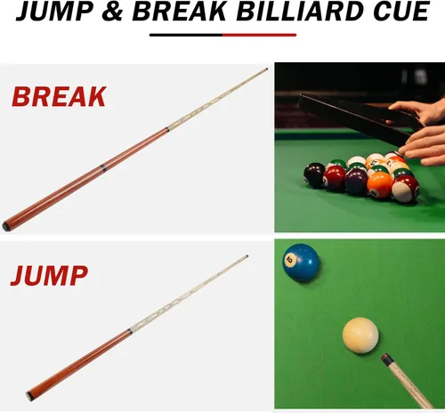 Miniatura 5 de AKLOT Heavy Hitter Jump Break Cue- 21 onzas, 23 onzas, 25 onzas, 28 onzas, 3 piezas, punta de baquelita de 0.55 pulgadas, para rupturas explosivas