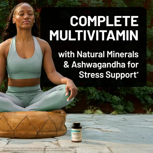 Miniatura 2 de NatureWise Multivitamínico para mujeres + apoyo al estrés con alimentos integrales orgánicos y minerales naturales, complejo B + vitamina C+D3 K2