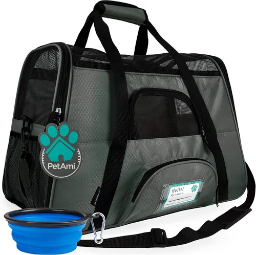 Miniatura 31 de PetAmi Transportador de mascotas aprobado por aerolíneas para gatos, transportador de perros de lados suaves para perros pequeños, suministros