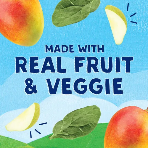 Miniatura 3 de Stonyfield Organic Bolsas de yogur de leche entera para niños, 3.5 onzas, cada unidad, verduras de fruta real, mango de espinacas y pera