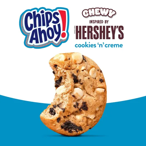 Miniatura 4 de CHIPS AHOY! Chewy Hershey's Cookies 'n' Creme - Galletas inspiradas en barra, 9.58 onzas