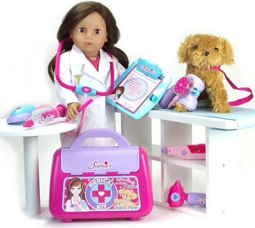 Miniatura 2 de Sophia's Yeso y Muletas para Muñecas Juego de Accesorios de 4 Piezas con Muletas de Axila de Juguete, Yeso de Brazo, Yeso de Pierna, y Vendaje
