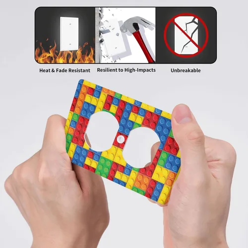 Miniatura 5 de Placa de pared de ladrillos coloridos para interruptor de luz