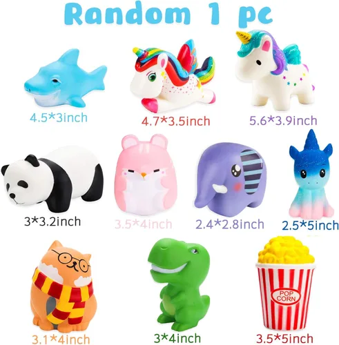 Miniatura 4 de WATINC Juguetes para apretar, 70 unidades, regalos de cumpleaños para niños, recuerdos de fiesta, de simulación de levantamiento lento, para aliviar