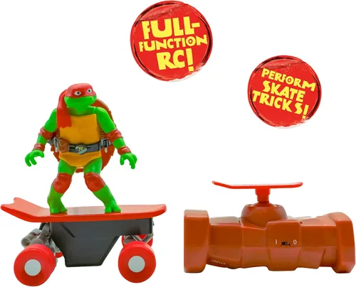 Miniatura 6 de Tortugas Ninja Mutantes Adolescentes Juguetes, Raphael Half Pipe RC Vehículo de Patineta con Trucos, Control Remoto de 2.4 GHz Juguetes de Tortugas
