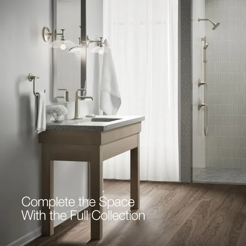 Miniatura 10 de Kohler 26437-4-BN Tone - Grifo alto para lavabo de baño con un solo mango, 1.2 gpm, níquel cepillado vibrante