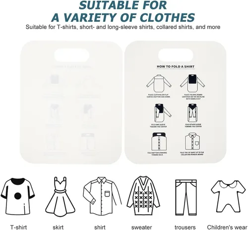 Miniatura 7 de Alipis 3 piezas de tabla de ropa, carpeta de camisetas plegables para adultos, camisetas plegables para adultos, disfraces para adultos, disfraces