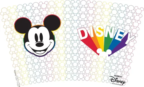Miniatura 2 de Tervis Vaso aislado de doble pared Disney Mickey Rainbow hecho en Estados Unidos mantiene las bebidas frías y calientes, 16 onzas, clásico